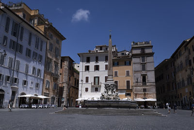 Low angle view of buildings in city