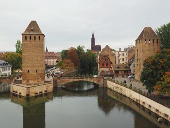 Bridge over river in city