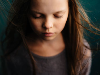 Close-up portrait of girl