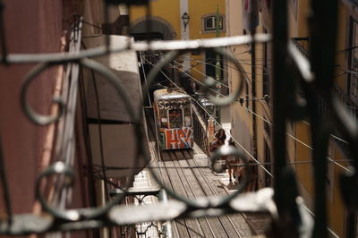 Close up of electric lamp