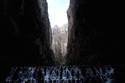 Scenic view of rock formation against sky