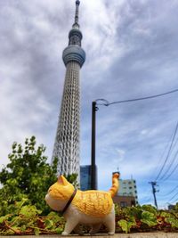 Low angle view of traditional building against sky