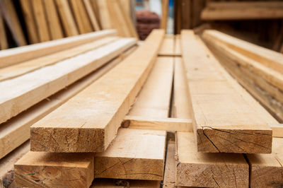 Close-up of stack of wood