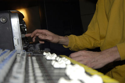 Control in sound and audio engineering, mixing and mastering in the studio