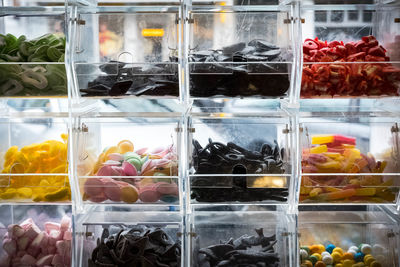 Full frame shot of sweet food at store