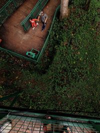 Low section of people playing in park