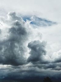 Low angle view of storm clouds in sky