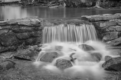 Scenic view of waterfall