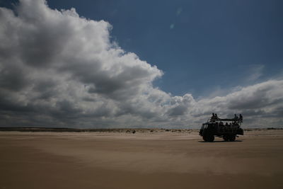 Scenic view of desert against sky