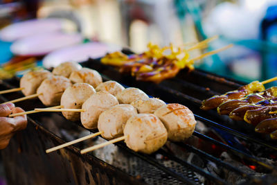 Close-up of meat for sale at market