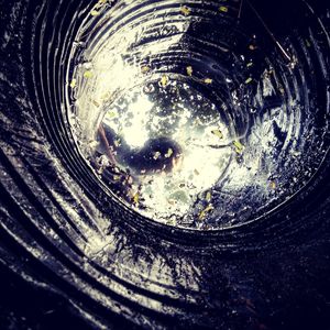 High angle view of bubbles in water