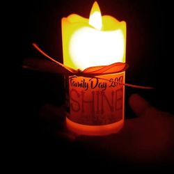 Close-up of illuminated candle against black background