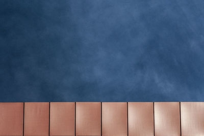 Close-up of blue wall