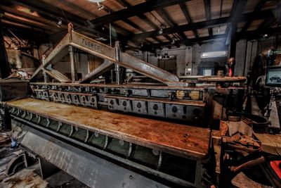 Interior of abandoned factory