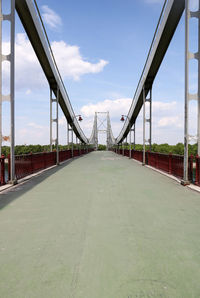 Road bridge against sky in city