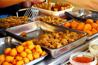 High angle view of vegetables on barbecue grill