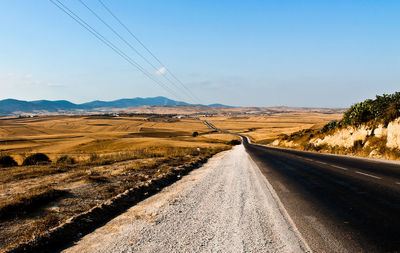 Country road along landscape