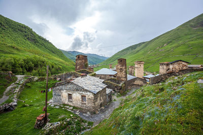 Panoramic view of historic building against sky