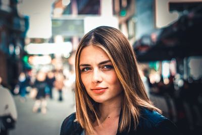 Close-up portrait of young woman