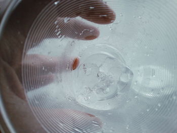 Close-up of water in glass