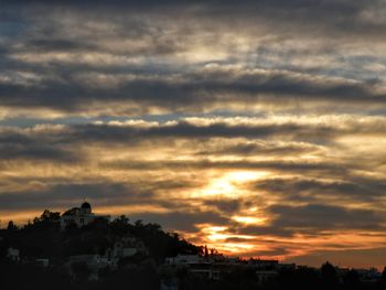 View of cloudy sky at sunset