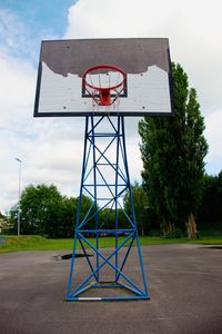 Basketball hoop against sky