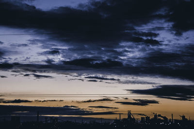 Scenic view of cloudy sky during sunset