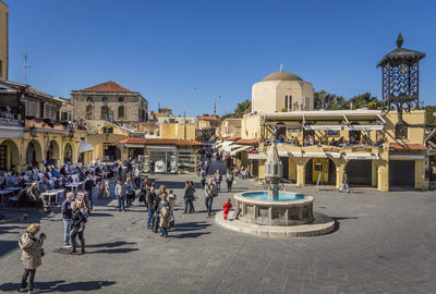 Hippocrates square, old town of rhodes, greece