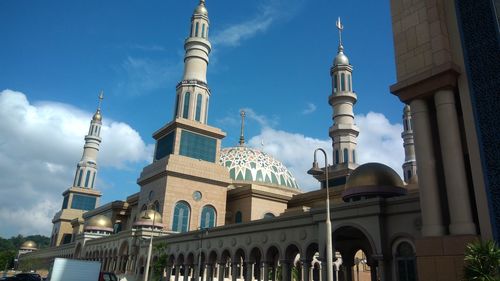 Low angle view of buildings against sky