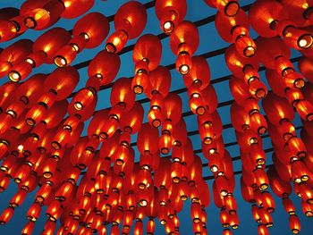 Low angle view of lanterns hanging 