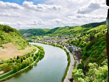 Scenic view of river against sky