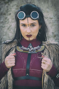 Portrait of woman wearing traditional clothing