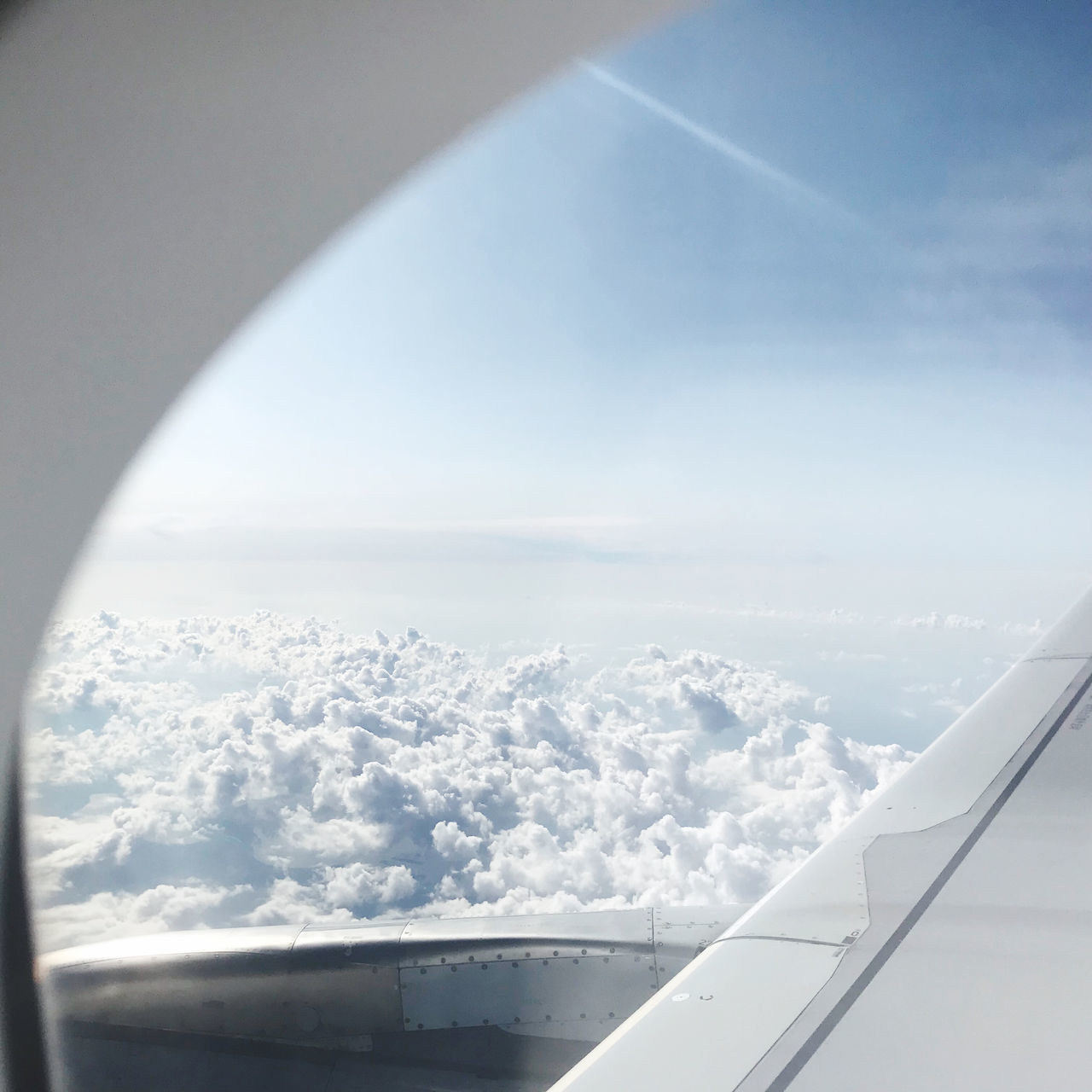 VIEW OF AIRPLANE WINDOW