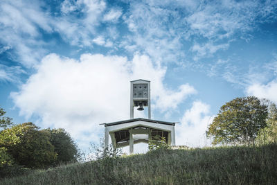 Low angle view of building against sky