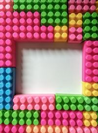 High angle view of multi colored pencils