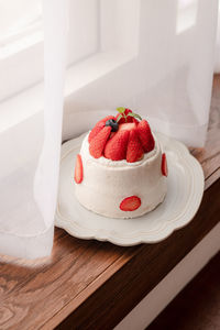 Close-up of dessert on table