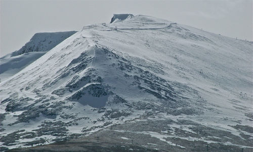 Scenic view of snowcapped mountain against sky