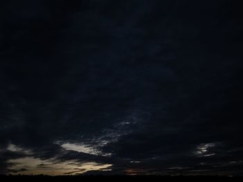 Low angle view of sky at night