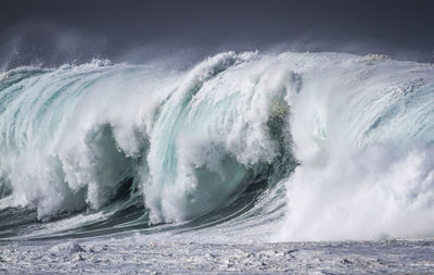 Panoramic shot of sea waves