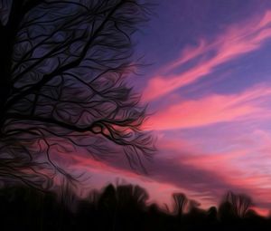 Low angle view of dramatic sky at sunset