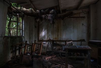 Interior of abandoned home