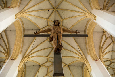 Low angle view of jesus christ statue