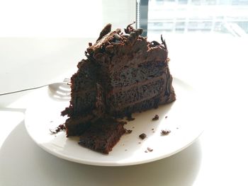 Close-up of cake in plate