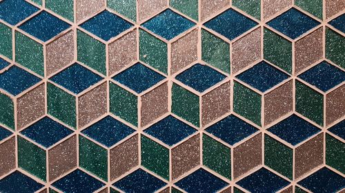 Full frame shot of tiled floor