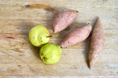 High angle view of fruits