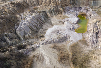 Aerial view of dramatic land