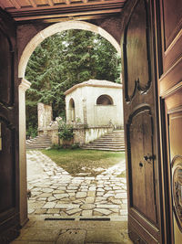 Entrance of historic building