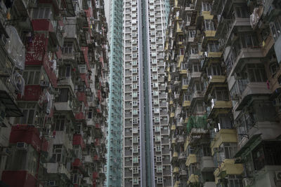 Full frame shot of buildings in city, hong kong