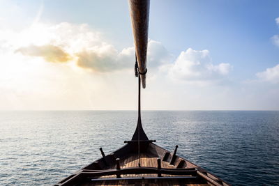 Boat with sunrise