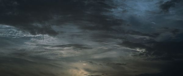 Low angle view of storm clouds in sky